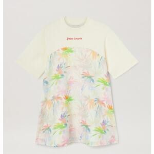 Palm Angels Kids Girls 8 Graphic Palm Tree Print T-Shirt Dress
